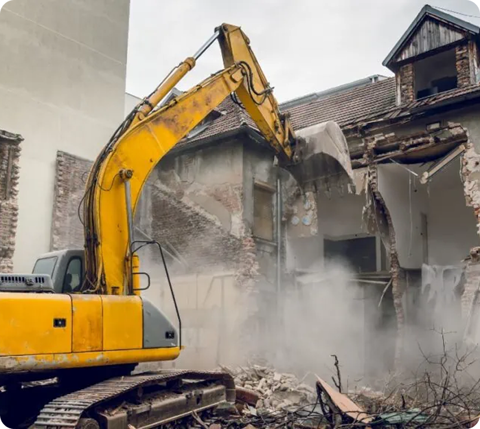 Interior view with glass and aluminium fixtures